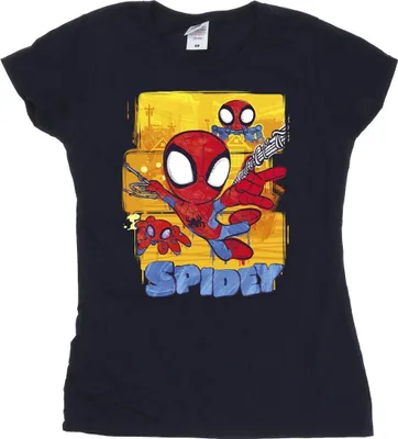 Produktbild von Marvel - "Spidey And His Amazing Friends" T-Shirt für Damen BI39849 (M) (Marineblau)