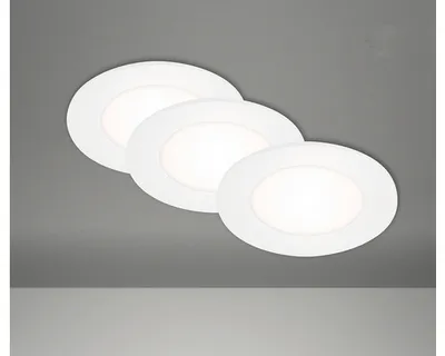 Image de Eclairage encastré LED Briloner IP23 3x3 W 350 lm 4000 K blanc set