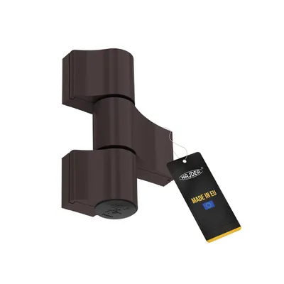 Produktbild von NAJDER Aluminium-Türscharnier - Jocker Typ - Aufschraubband - Dreiflügelige Scharniere - Scharnier - für Türen - 1 Stück - Montageabstand 67mm - Bronze RAL 8019