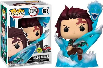 Produktbild von Figurka Demon Slayer: Kimetsu no Yaiba POP! - Tanjiro mit Drache (Sonderausgabe GITD) (873)