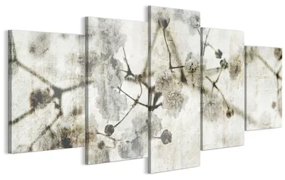 Produktbild von LUMASOUL Wandbilder Wohnzimmer 5-teilig Leinwandbild Blumen 100x50 cmMehrteilige Wanddeko für Schlafzimmer Flur Büro