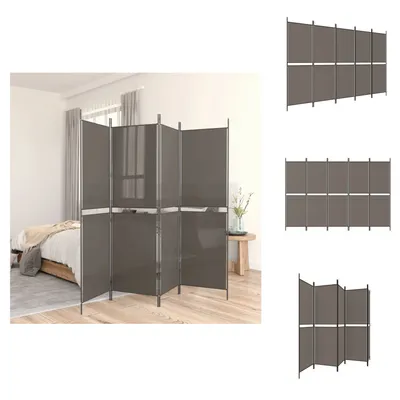 Produktbild von vidaXL 5-tlg. Paravent Anthrazit 250x220 cm Stoff - Raumteiler