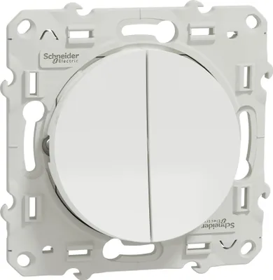 Image de Odace - double va-et-vient - blanc - 10A - SCHNEIDER ELECTRIC - S520214