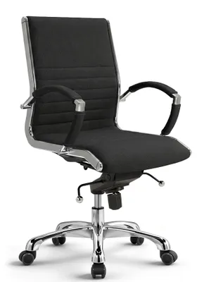 Produktbild von VERSEE Montreal Bürostuhl Stoff Schwarz – ergonomischer Schreibtischstuhl, bequemer Drehstuhl mit hoher Rückenlehne, belastbar bis 150 kg, ideal fürs Home Office