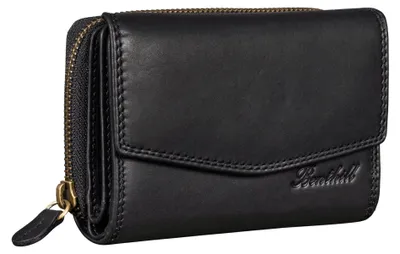 Produktbild von Benthill Portemonnaie Damen Leder - RFID Echtleder Geldbörse - Vintage Portmonee - Münzfach mit Reißverschluss