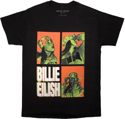 Obrázek produktu pro Billie Eilish - Tričko s logem pro muže/dámy Uni RO13478 (XL) (Black)