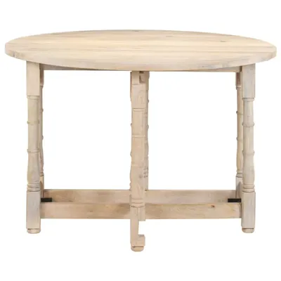 Immagine prodotto di Tavolo da Pranzo Rotondo 110x76 cm in Legno Massello di Mango