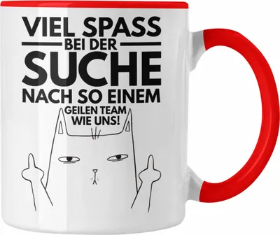 Produktbild von Trendation - Jobwechsel Tasse Geschenk Neuer Job Abschied Abschiedsgeschenk Kollege Kollegin (Rot)