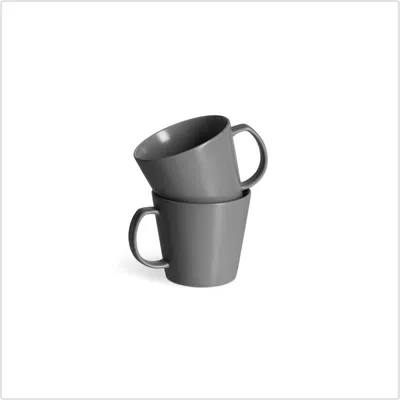 Produktbild von SPRINGLANE Tassen 2er-Set, Sweet Scandi, Anthrazitfarbiges Geschirrservice aus New Bone Keramik, skandinavisches Design, matt