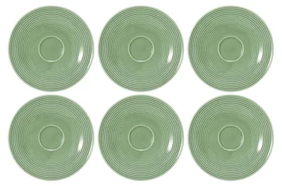 Zdjęcie produktu dla Seltmann Weiden - Zestaw 6 spodków 16.5cm Beat Color Glaze eukaliptusowy