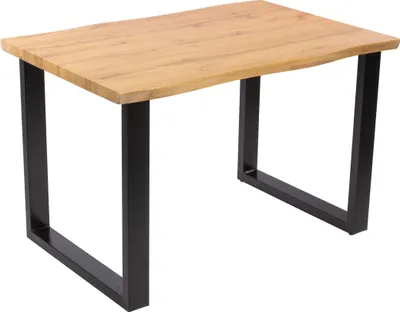 Produktbild von Esstisch Baumkante Holz-Optik Wildeiche 120 x 80 U-Gestell schwarz JOSY