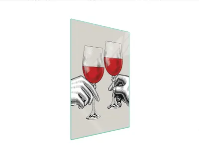 Image de Planche à découper en verre 35x52 Vin