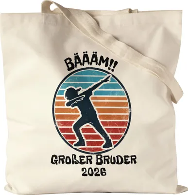 Produktbild von Bääm! Großer Bruder 2026 Jutebeutel Ankündigung Dab Geburt Nachwuchs Schwangerschaft