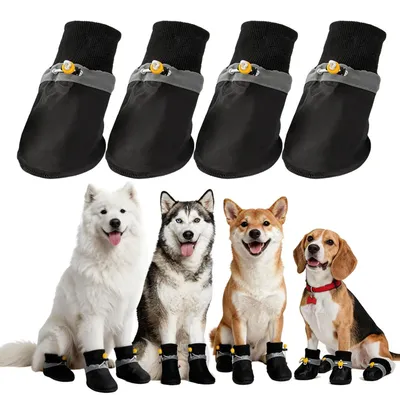 Image de Solidchoice - Chaussures imperméables pour chiens, bottes antidérapantes pour chiens, idéales pour la neige