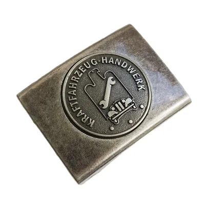 Produktbild von Koppelschloss Kraftfahrzeug Handwerk und Zunft – vintage - eisengrau - für 4,5 cm breite Koppelgürtel