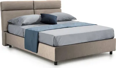 Produktbild von Annus - Doppelbett, Taupe Taubengrau\, Matratze Inklusive  Italy