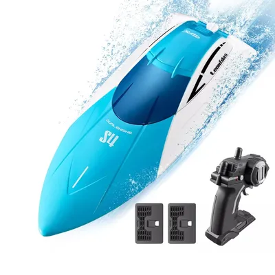 Produktbild von RC-Boot 2,4 GHz Ferngesteuertes Boot mit 2 Wiederaufladbare Battery Rennboote Fernbedienungsboot für Kinder Und Erwachsene