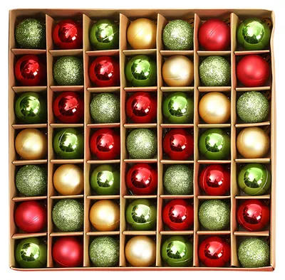 Immagine prodotto di 49 piccoli ornamenti a forma di sfera per decorare l'albero di Natale