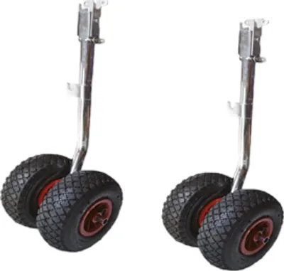 Image de Allpa Jeu de roues de transport (pliable) ; Avec roues doubles (Max. 180kg Par jeu)