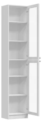 Obrázok produktu pre Topeshop W40 PAFOS BIA 2S KPL, Drevotrieskové dosky, Sklo, Drevotrieskové dosky, Biela, Moderné, 2 dvere/dverí, 6 police/políc