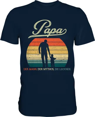 Produktbild von Papa Sohn Vatertag Geschenk Vater T-Shirt – Navy / L