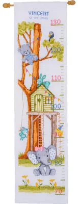 Produktbild von Vervaco Kreuzstich Stickpackung "Im Baumhaus", Zählmuster, 18x70cm