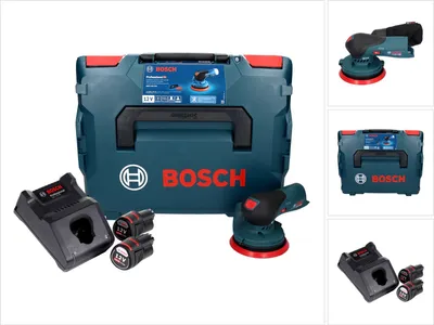 Produktbild von Bosch GEX 12V-125 Professional Akku Exzenterschleifer 12 V 125 mm Brushless + 2x Akku 3,0 Ah + Ladegerät + L-Boxx
