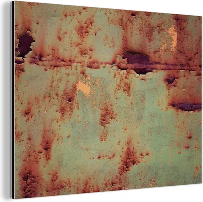 Obrázok produktu pre Nástenná dekorácia Kovový kovový obraz Wall Art 120x90cm Vintage - hrdza - oceľ - železo Muchowow Hliníkové obrazy