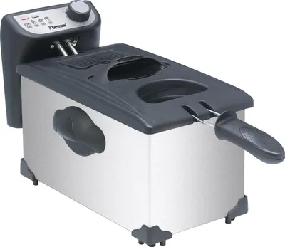 Image de Bestron AF351 Friteuse avec Coolzone - Acier inoxydable brossé, 3,5 litres