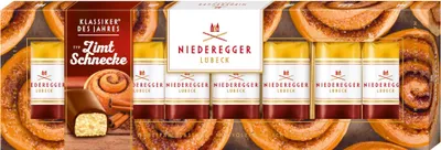 Produktbild von Marzipan Pralinen Typ Zimtschnecke in Vollmilchschokolade Packung 100g