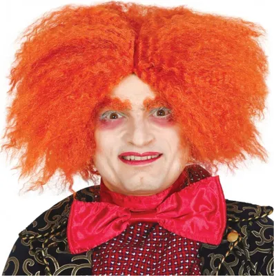 Hutmacher Perücke orange Märchen für Erwachsene Kostüm-Zubehör Filmheld Fasching Karneval Mottoparty