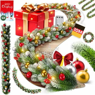 Produktbild von KESSER® Weihnachtsgirlande LED Beleuchtung Girlande Weihnachtsdeko In & Outdoor
