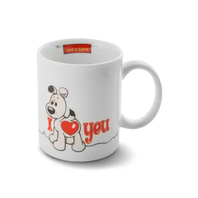 Produktbild von NICI Love Tasse Hund, Porzellantasse, Kaffeetasse, Teetasse, Becher, Porzellan, 350 ml, 46081
