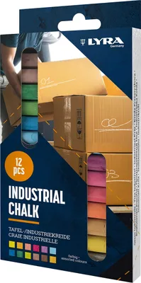Produktbild von LYRA Industriekreide/Tafelkreide, farbig, Schachtel mit 12 Kreiden