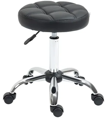 Produktbild von HOMCOM Rollhocker Höhenverstellbarer Arbeitshocker Drehbar Salon Hocker für Büro