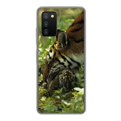 Produktbild von MuchoWow® Handyhülle Schutzhülle Hülle für Samsung Galaxy A03s Tiger - Pflanzen - Jungtier Silikon Softcase Handy Hülle - Schutz