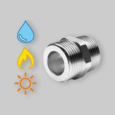Obrázok produktu pre Niple M/M pre rúrky CSST z poniklovaného mosadzu 1" – 1"