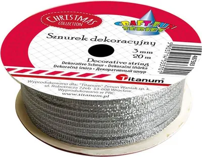 Obrázek produktu pro Stříbrná stužková šňůra 3mm/20m Titanum