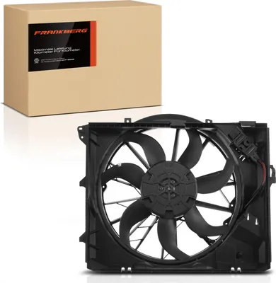 Obrázok produktu pre Frankberg 1x ventilátor chladenia motora s rámom ventilátora chladiča BMW E81 E82 E87 E88 90 91 92 93 X1 E84