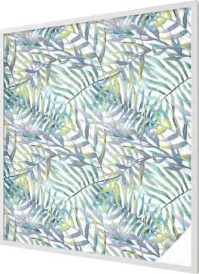 Obrázok produktu pre Vitrážová fólia na okno - 116x100 cm - vitrážový vzor - nepriehľadná dekoratívna fólia na ochranu súkromia - samolepiaca, UV ochrana - tropické akvarely