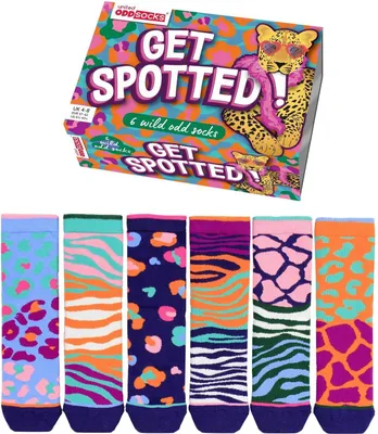 Produktbild von Get Spotted Tierfell Oddsocks Socken in 37-42 im 6er Set