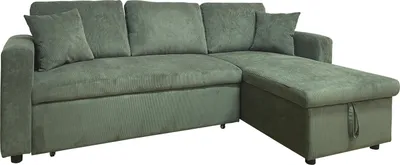 Produktbild von Eck-Couch-Sofa CLARK 3-Sitzer, Cord grün