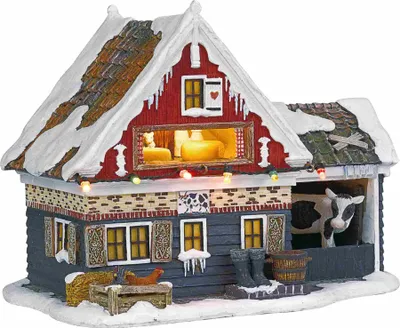 Productafbeelding van Kersthuisje kaasboerderij LuvilleKaasboerderij l18.5b13.5 h16cm bo Luville