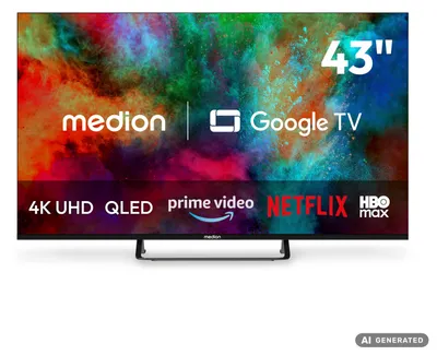 Produktbild von MEDION 108 cm (43 Zoll) QLED Fernseher 4K Smart TV - MD 843701