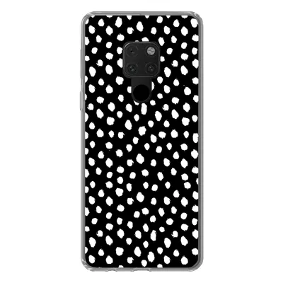 Produktbild von MuchoWow® Handyhülle Schutzhülle Hülle für Huawei P40 Lite Polka dots - Schwarz - Weiß Silikon Softcase Handy Hülle - Handy