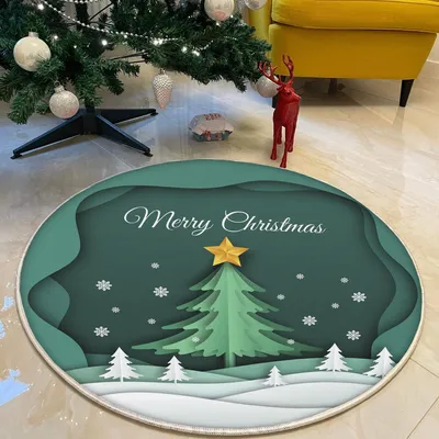 Image de Conceptum Hypnose, Woopamuk465, tapis (100 cm), 70 % COTON / 30 % POLYESTER, vert, 100 x 100 cm