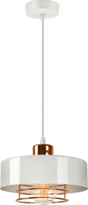 Produktbild von LUXOLAR - Pendelleuchte Weiß E27 60 W - Hängelampe für Wohnzimmer, Küchen - Loft Design
