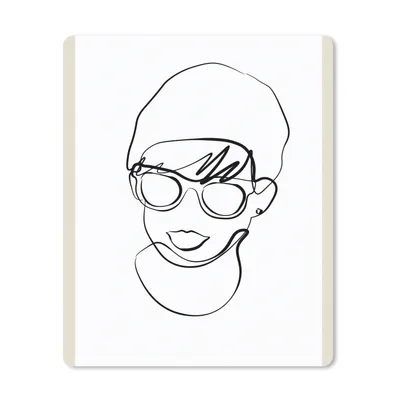 Produktbild von MuchoWow® Mauspad Mousepad Frauen - Minimalismus - Linienkunst 19x23 cm - Mousepads - Maus Mat - Pad - Mausunterlage - Mauspads - Spielen