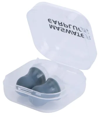Produktbild von 2 Stück Ohrstöpsel, wasserdicht, Geräuschreduzierung, Silikon, schützender Ohrstöpsel zum Schwimmen, Fliegen (grau, L + Box)
