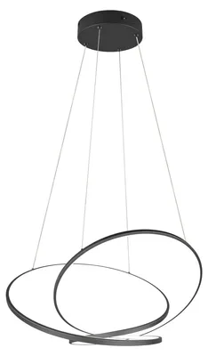 Image de Suspension LED DARVIN noire 52 W, nuances de blanc, 6 700 lm, métal, dimensions : 150 x 84 x 66 cm, IP20, Trio